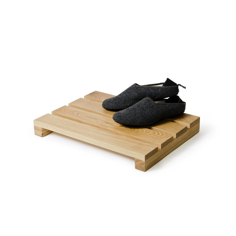 Belinda Solid Wood Shower Mat, Natural Oak