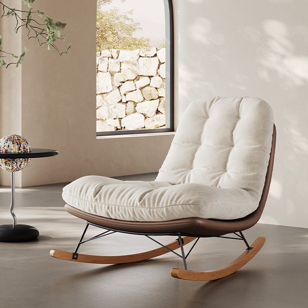 Simple Relax Rocking Chair PPEDKS Modern simple comfortable casual rocking chair | Wayfair