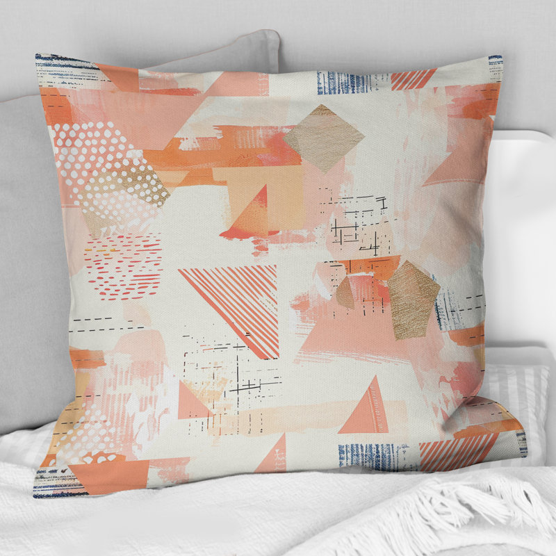 Coussin décoratif minimaliste Boho Shapes III - Boho, H 16 po x l 16 po