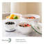 Ensemble de 4 bols de service 4,5 / 6/7/8 pouces blancs avec couvercles