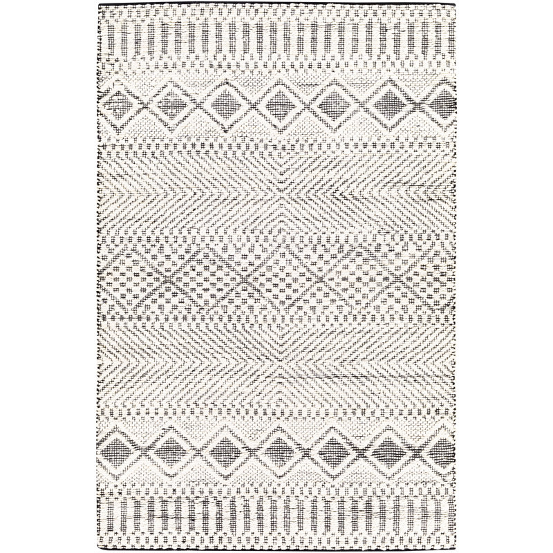 Tapis crème en laine tissé à la main Colin, Rectangle 2 pi x 3 pi