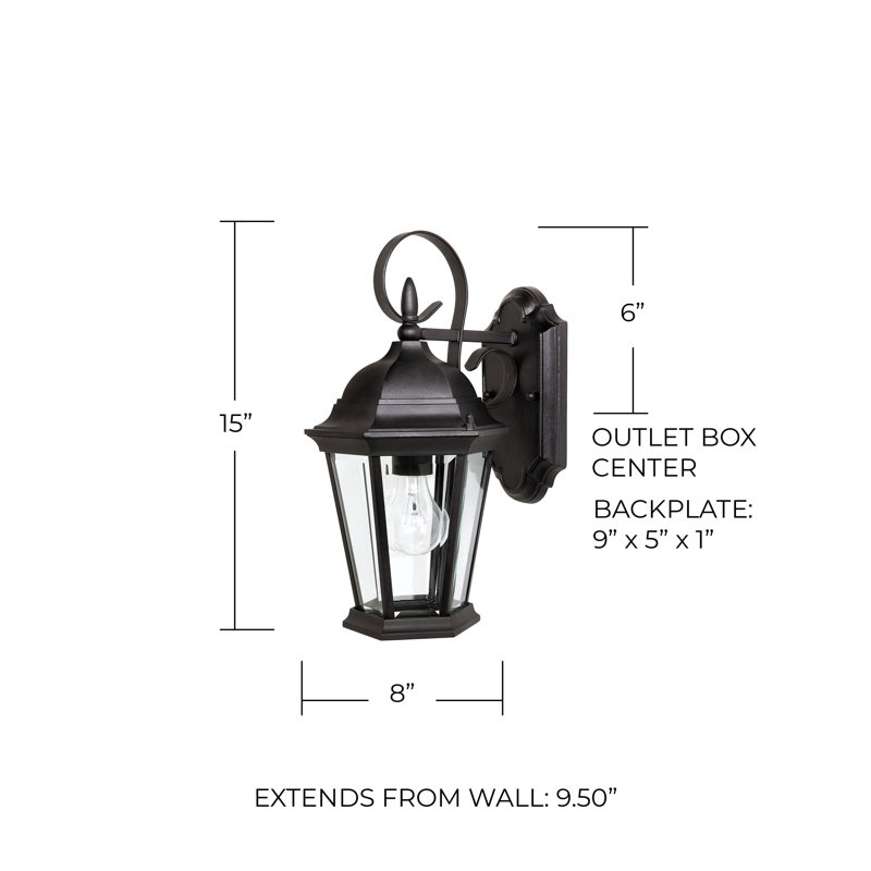 Carriage House Wall Light, Black