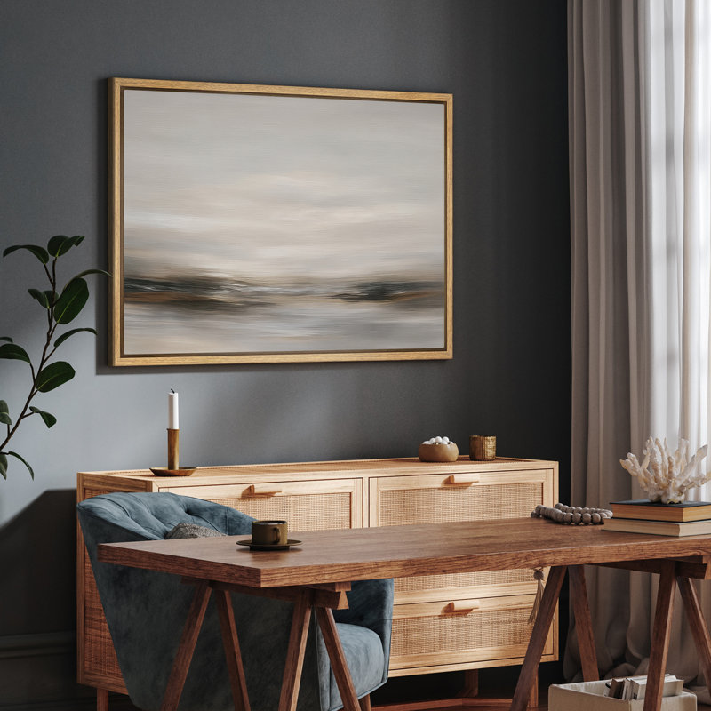 Art mural sur toile Calm, H 24,8 po x l 36,8 po, Impression encadrée sans passe-partout, Naturel