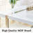Modern 71" Rectangular Dining Table with Geometric Metal Base and Thick Synthetic Wood Top