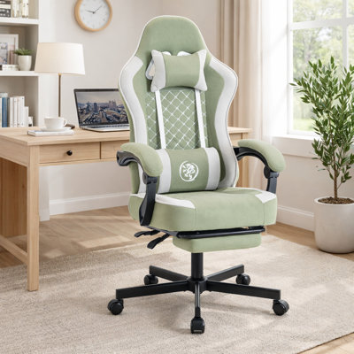 Adjustable Reclining Ergonomic Faux Leather Swiveling PC & Racing Game Chair