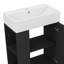 Ensemble de meuble-lavabo sur pied autoportant 21,6 pouces avec pieds en métal et rangement à gauche-82935281