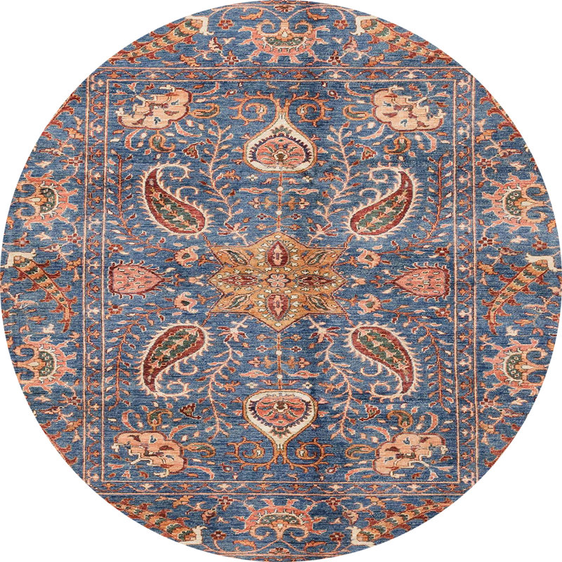 Abstract Indoor Rug, Round 8'