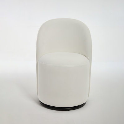 Ensemble de fauteuil demi-tonneau rembourré de cuisine et de salle à manger, fauteuil rond moderne en velours avec pivot à 360 degrés pour la chambre à coucher et le salon