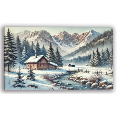 «Highland Homestead: Snowy Cabin Retreat» par Mountain Stream