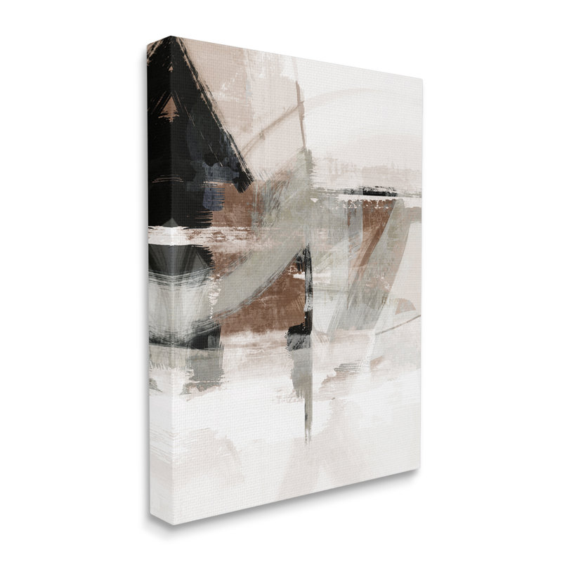 " Urban Complex Industrial Abstract " by Nina Blue Painting Print, 20" H x 16" W x 1.5" D