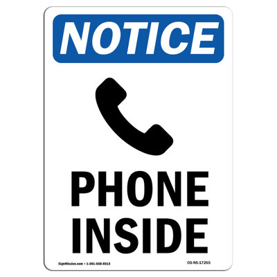 Phone Inside Sign with Symbol