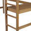 Lit mezzanine simple naturel avec bureau et espace de vie confortable - Esthétique de chambre à coucher rembourrée