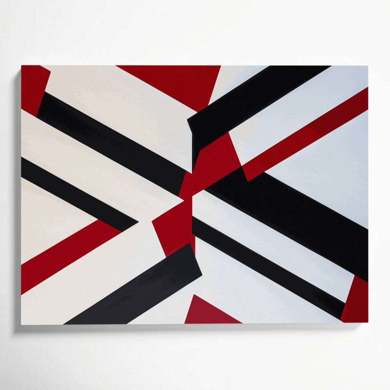 Hard Edge 67 Blue Canvas Wall Art, 20" H x 24" W