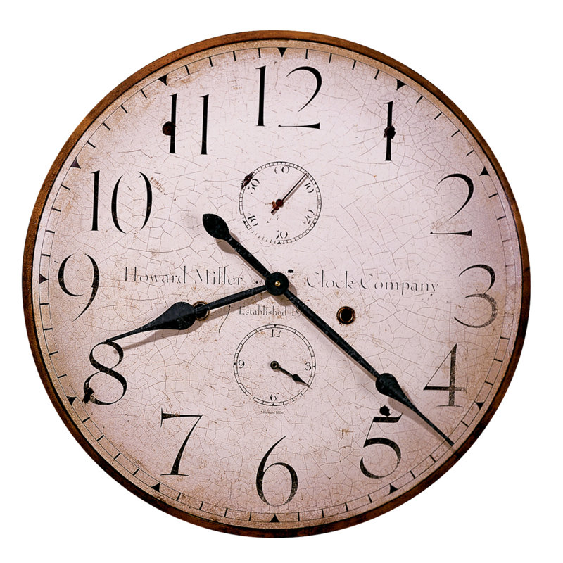 Wood Wall Clock, 46cm H x 46cm W x 4.45cm D