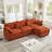 Modular Chenille Sectional Sofa with Ottoman-830756759-830756757