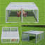 Folding Chicken Coop Run Rabbit Hutch, Portable Wooden Chicken Cage Pens with Top & Side Opening Doors, Small Animal Poultry Pet Cage for Outdoor, Indoor-1167991501
