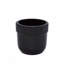 Ensemble de 3 pots de fleurs en céramique, pot de fleurs moderne pour patio, jardin ou rebords de fenêtre - finition noire antique-2095808367