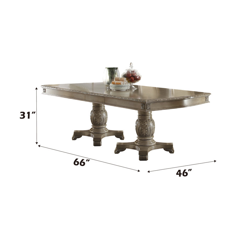Liam Extendable Dining Table, Antique White