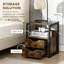 40cm W Metal Bedside Table