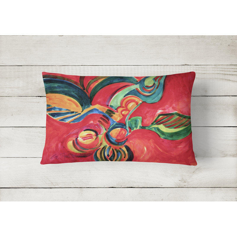 Floral Outdoor Reversible Throw Pillow