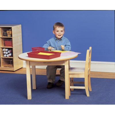 Wood Round Kids Writing Table