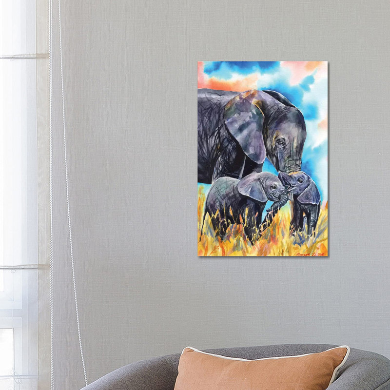 Sheltie on Neutral 1 Piece Wrapped Canvas Painting, 66.04 cm H x 45.72 cm W x 1.91 cm D