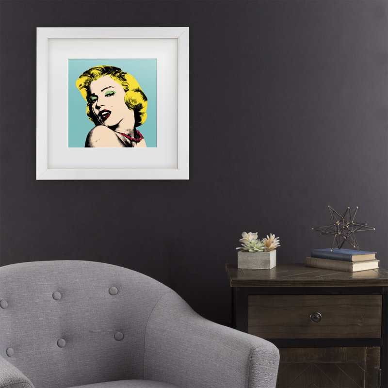 Mark Ashkenazi, art encadré «Andy Warhol», Blanc, H 18 po x l 18 po x P 0,75 po