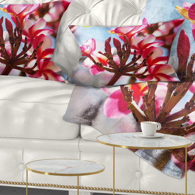 Coussin lombaire floral de magnifiques fleurs tropicales