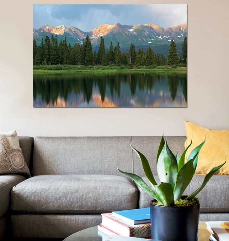 «West Needle Mountains Reflection in Molas Lake, Weminuche Wilderness, Colorado», reproduction de photo sur toile