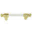 Carpe Diem Fist satin brass extra large fist 5 inch center to center pull, 3/4 inch acrylic bar in finish Satin Brass-1035699698
