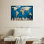 «Ocean Blue World Map», reproduction sur toile tendue-2036024726