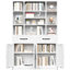 Bibliothèque de 71 po de hauteur avec portes, tiroirs et tablettes ouvertes réglables, armoire de rangement en métal pour bureau personnel, salon, bibliothèque industrielle, blanc