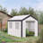 Walk-In Greenhouse, Outdoor Garden Warm Hot House With 4 Roll-Up Windows, 2 Zippered Doors And Weather Cover, White