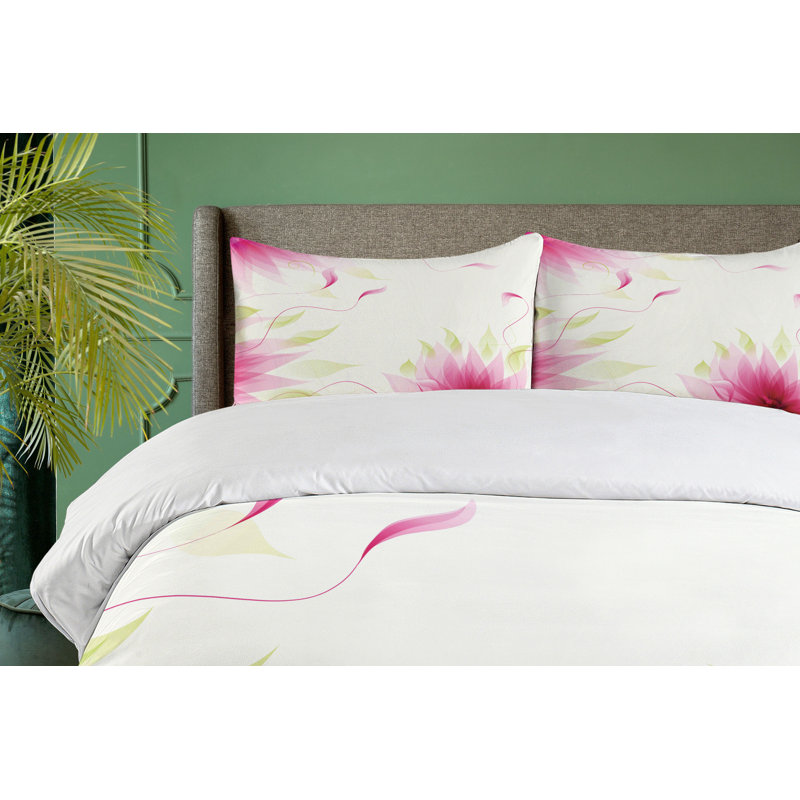 Cottage Americana Polyester Floral Duvet Cover, Queen Duvet Cover + 2 Standard Shams