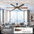 6-Blade Solid Wood Ceiling Fan With Light And Remote, Reversible Quiet DC Motor, 6-Speed Indoor Ceiling Fan, Dimmable LED With 3 CCT, 52/60/72 Inch-1087993831-1099215068-1099215065