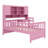 Multifunctional Wood Platform Bed With Bookshelf At The Head Of The Bed, Built-In Desk And Matching Chair-867940032