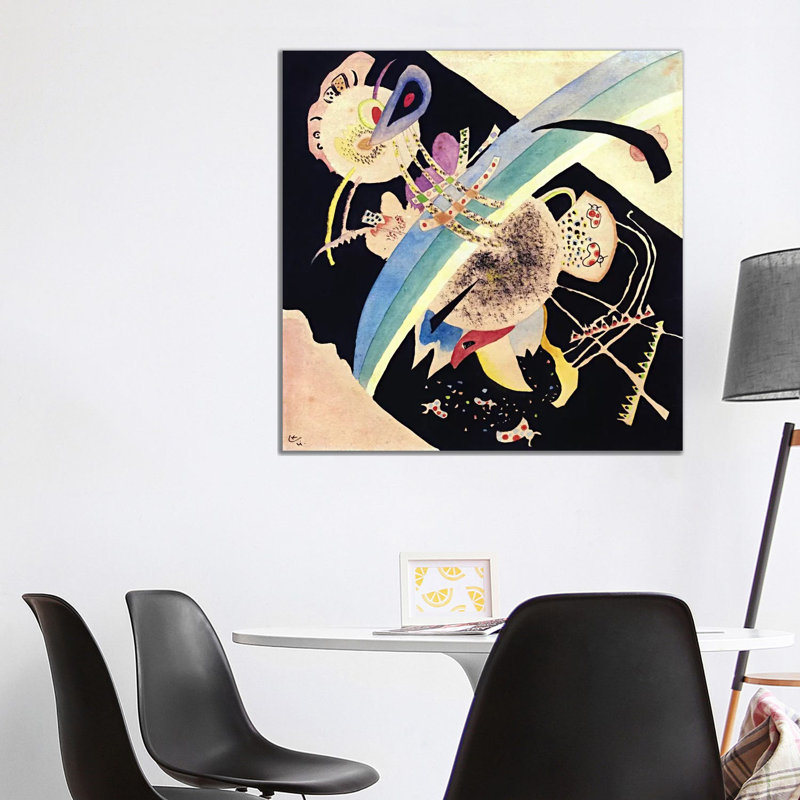 Study For "Circles On Black" by Wassily Kandinsky - Wrapped Canvas Painting, 93.98 cm H x 93.98 cm W x 3.175 cm D