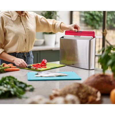 Joseph Joseph Folio™ Icon Steel 4-Piece Cutting Board Set with Stainless Steel Case