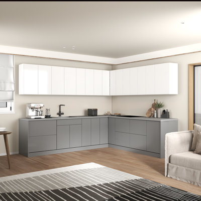 L 102 po x H 96 po en panneau de fibres à densité moyenne (MDF) complet prêt à assembler pour la cuisine