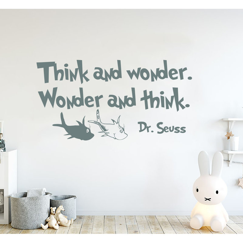 Adhésif décoratif «Think and Wonder», Gris