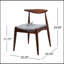 Ensemble de 2 chaises de salle à manger en bois d'hévéa avec dossier ergonomique et coussins de confort pour les intérieurs modernes et classiques-960764925