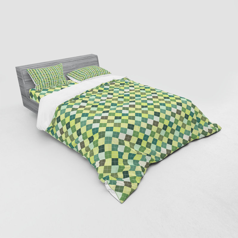 Ensemble de housse de couette écossais, Housse de couette grand + 3 pièces supplémentair