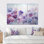 Ensemble de salon mauve avec fleurs mauves