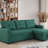 Convertible Upholstered Sectional Sofa with Pull-out Chaise-102484766-102484763