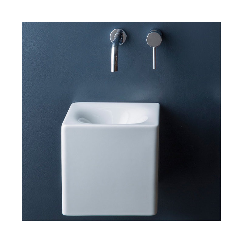 Lavabo de salle de bain mural Cube