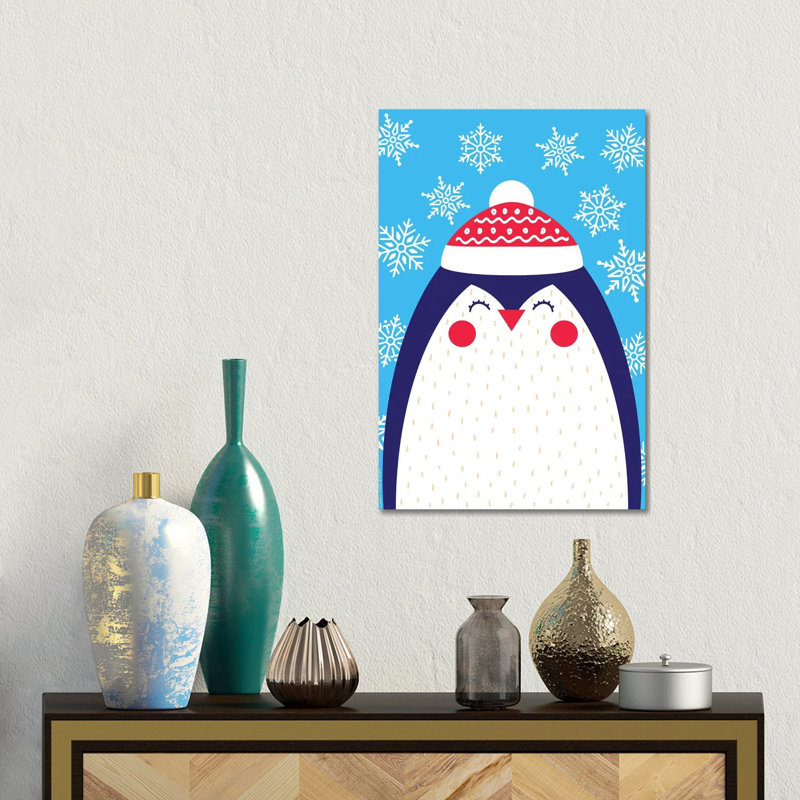 Snowflake Penguin by Seven Trees Design - Gallery-Wrapped Canvas Giclée on Canvas, Canvas