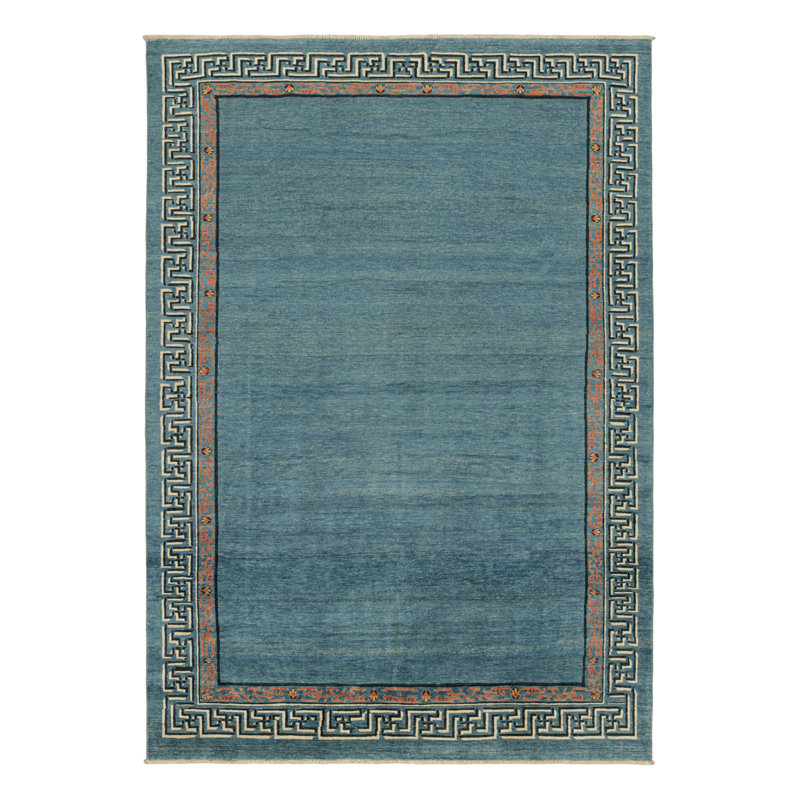 Wool Geometric Area Rug, Rectangle 3'2" x 4'