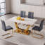 Ensemble de salle à manger 5 pièces Modern Glam-1925332806-1889160875