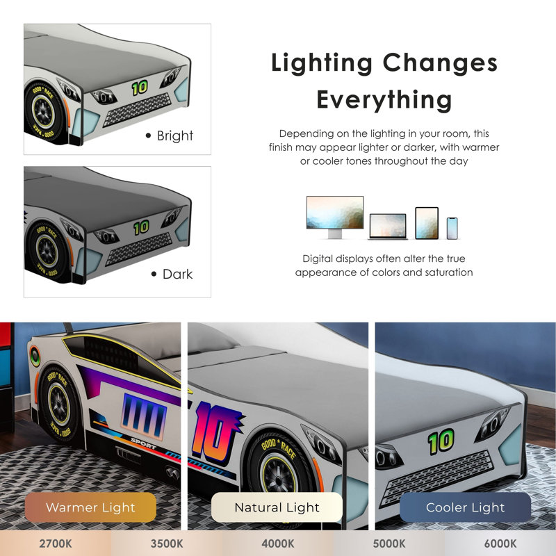 Ashelly Race Car Platform Bed