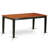 7 Piece Kitchen Table Set Consist of a Rectangle Dining Table with Butterfly Leaf and 6 Dining Chairs, Black & Cherry